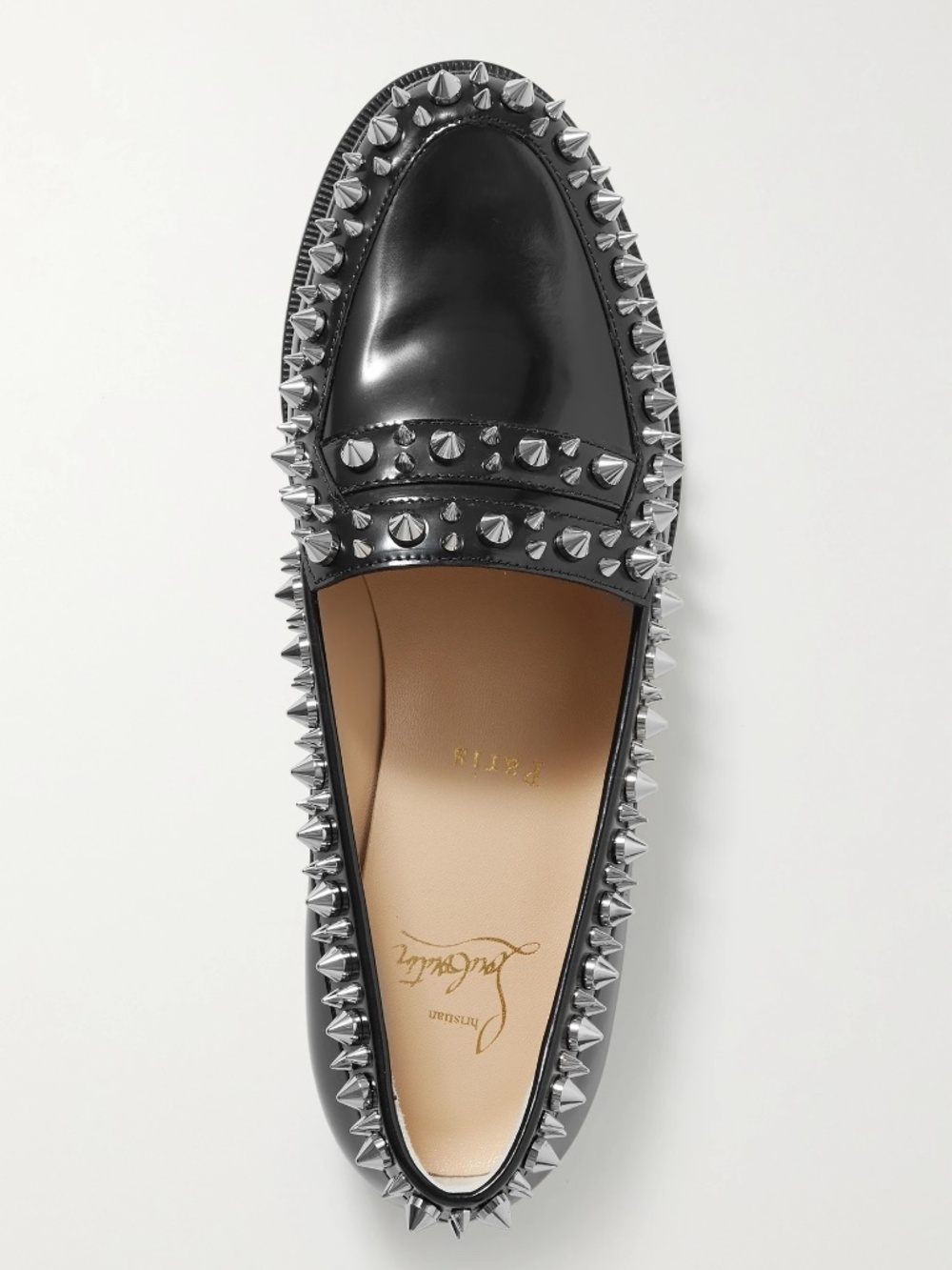 NIB! Christian Louboutin Spiked Black Loafer Size 7